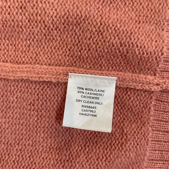 Halogen Pink Front Open Cashmere Blend Cardigan with Pockets - Picture 7 of 7